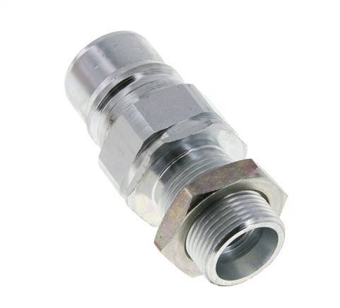Acero DN 25 Acoplamiento hidráulico Tapón 20 mm S Anillo de compresión Mampara ISO 7241-1 A/8434-1 D 34,3mm