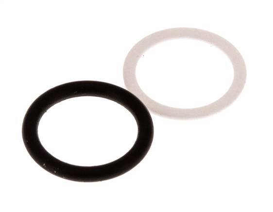 Juego de juntas de PTFE/NBR para acoplamiento hidráulico ISO 7241-1 A (16 mm y 31 mm) [2 piezas]