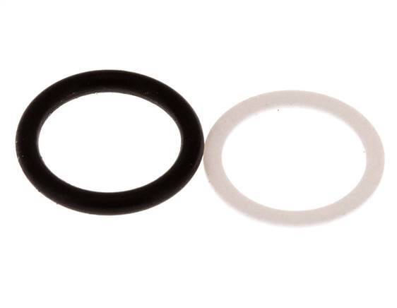 Juego de juntas de PTFE/NBR para acoplamiento hidráulico ISO 7241-1 A (16 mm y 31 mm) [2 piezas]
