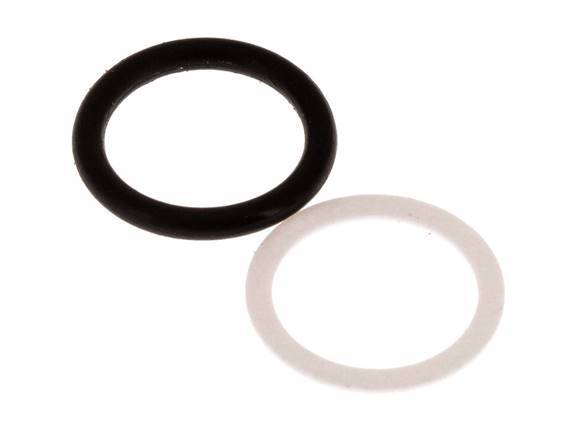 Juego de juntas de PTFE/NBR para acoplamiento hidráulico ISO 7241-1 A (16 mm y 31 mm) [2 piezas]