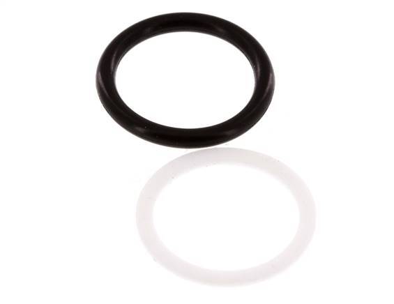 Juego de juntas de PTFE/NBR para acoplamiento hidráulico ISO 7241-1 A (17,3 mm y 31 mm) [5 piezas]