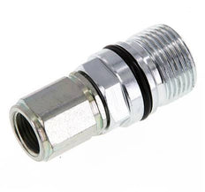 Acoplamiento hidráulico de acero DN 10 Enchufe G 3/8 pulgadas Rosca hembra ISO 14541 D M28 x 2