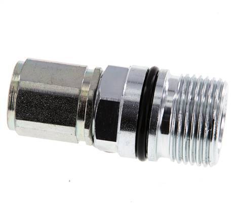 Acoplamiento hidráulico de acero DN 10 Enchufe G 3/8 pulgadas Rosca hembra ISO 14541 D M28 x 2