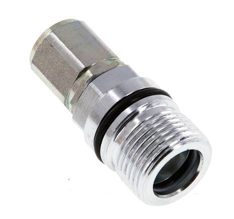 Acoplamiento hidráulico de acero DN 10 Enchufe G 3/8 pulgadas Rosca hembra ISO 14541 D M28 x 2