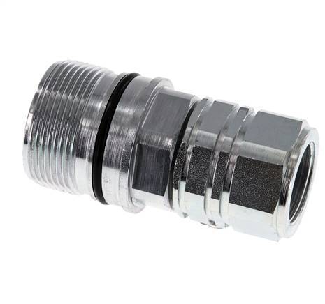 Acoplamiento hidráulico de acero DN 20 Enchufe G 3/4 pulgadas Rosca hembra ISO 14541 D M42 x 2