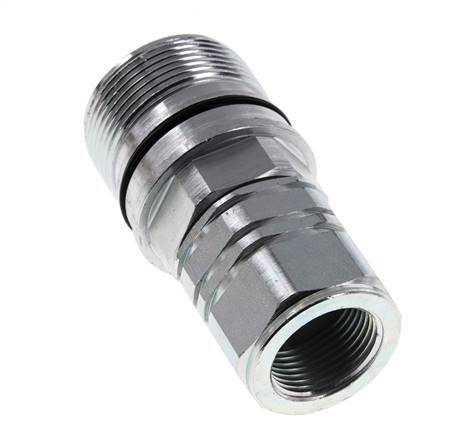 Acoplamiento hidráulico de acero DN 20 Enchufe G 3/4 pulgadas Rosca hembra ISO 14541 D M42 x 2