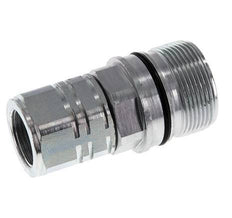 Acoplamiento hidráulico de acero DN 20 Enchufe G 3/4 pulgadas Rosca hembra ISO 14541 D M42 x 2