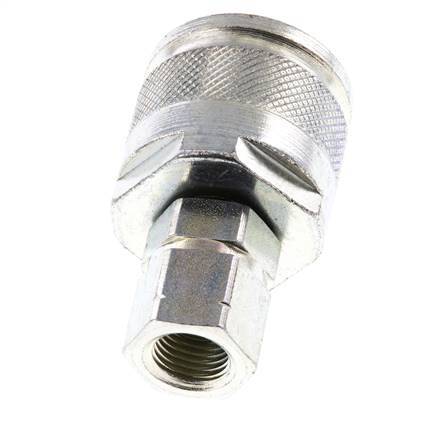 Acero DN 6.3 Acoplamiento hidráulico Enchufe G 1/4 pulgada Rosca hembra ISO 14541 D M24 x 2