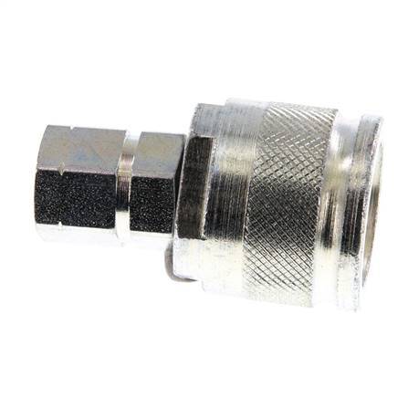 Acero DN 6.3 Acoplamiento hidráulico Enchufe G 1/4 pulgada Rosca hembra ISO 14541 D M24 x 2