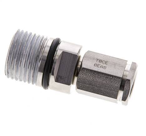 Acoplamiento hidráulico de acero inoxidable DN 20 Enchufe G 3/4 pulgadas rosca hembra ISO 14541 D M42 x 2