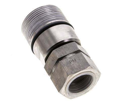 Acoplamiento hidráulico de acero inoxidable DN 20 Enchufe G 3/4 pulgadas rosca hembra ISO 14541 D M42 x 2