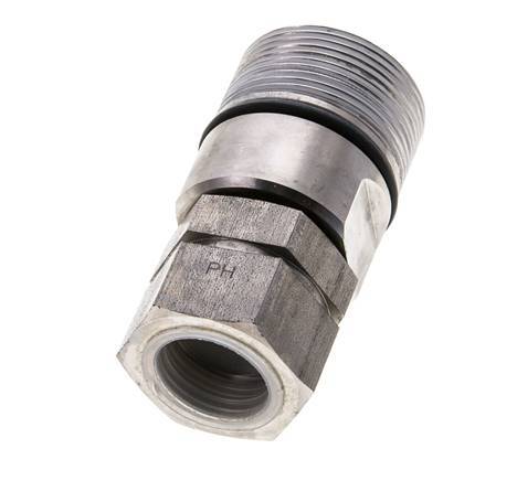 Acoplamiento hidráulico de acero inoxidable DN 20 Enchufe G 3/4 pulgadas rosca hembra ISO 14541 D M42 x 2