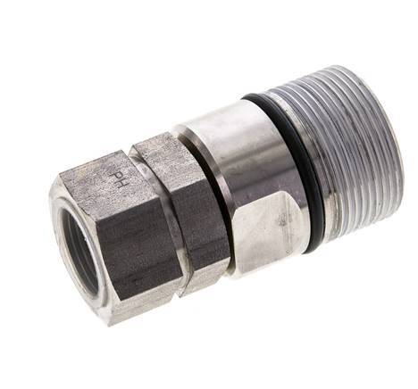 Acoplamiento hidráulico de acero inoxidable DN 20 Enchufe G 3/4 pulgadas rosca hembra ISO 14541 D M42 x 2