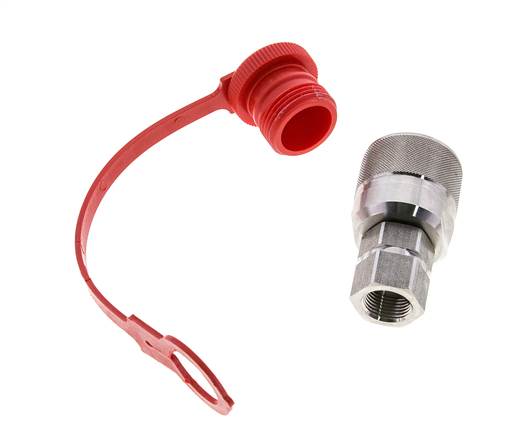 Acoplamiento hidráulico de acero inoxidable DN 10 Enchufe G 3/8 pulgadas rosca hembra ISO 14541 D M28 x 2