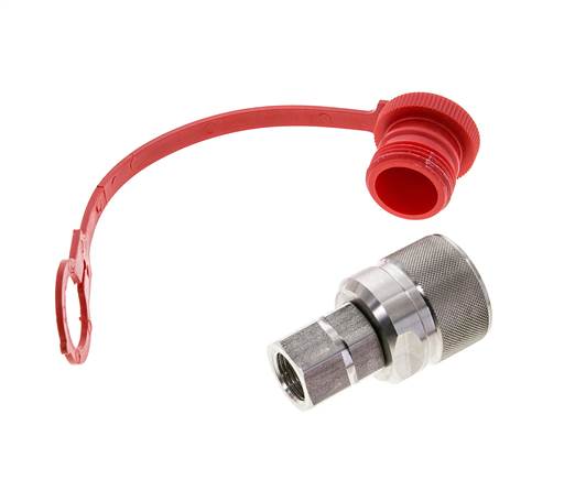 Acoplamiento hidráulico de acero inoxidable DN 10 Enchufe G 3/8 pulgadas rosca hembra ISO 14541 D M28 x 2