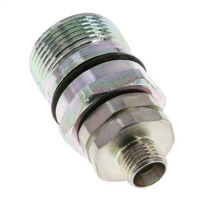 Acero DN 12.5 Acoplamiento hidráulico Enchufe 10 mm L Anillo de compresión ISO 14541/8434-1 D M36 x 2
