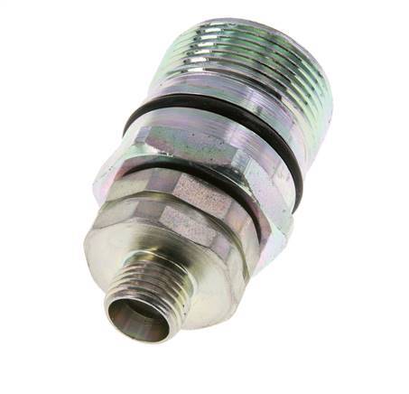 Acero DN 12.5 Acoplamiento hidráulico Enchufe 10 mm L Anillo de compresión ISO 14541/8434-1 D M36 x 2