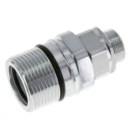 Acero DN 25 Acoplamiento hidráulico Enchufe 22 mm L Anillo de compresión ISO 8434-1 D M48 x 3