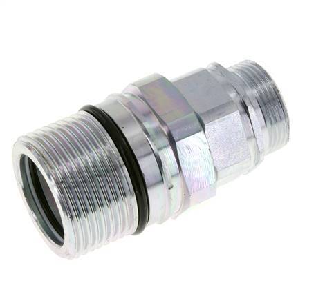 Acero DN 25 Acoplamiento hidráulico Enchufe 28 mm L Anillo de compresión ISO 8434-1 D M48 x 3