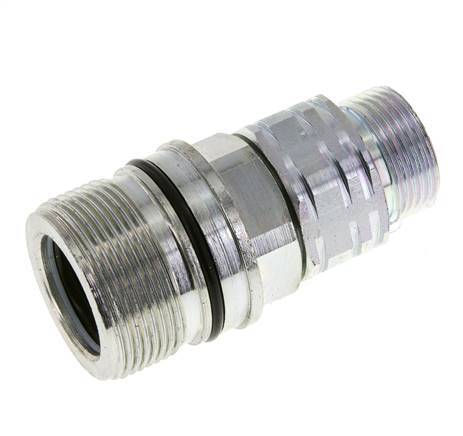 Acero DN 20 Acoplamiento hidráulico Enchufe 20 mm S Anillo de compresión ISO 14541/8434-1 D M42 x 2