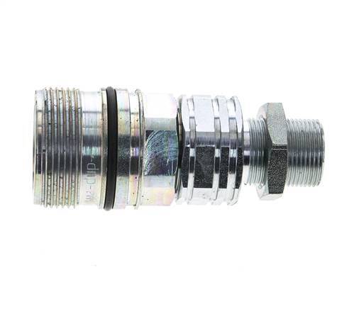 Steel DN 20 Hydraulic Coupling Socket 16 mm S Compression Ring Bulkhead ISO 14541/8434-1 D M42 x 2