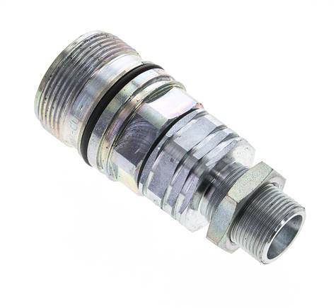 Steel DN 20 Hydraulic Coupling Socket 16 mm S Compression Ring Bulkhead ISO 14541/8434-1 D M42 x 2