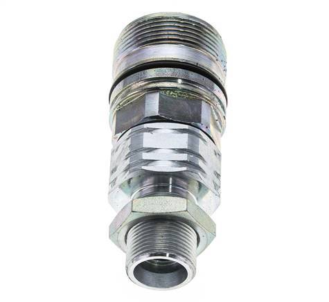 Steel DN 20 Hydraulic Coupling Socket 16 mm S Compression Ring Bulkhead ISO 14541/8434-1 D M42 x 2