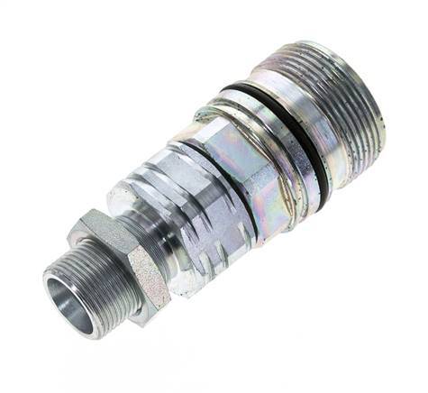 Steel DN 20 Hydraulic Coupling Socket 16 mm S Compression Ring Bulkhead ISO 14541/8434-1 D M42 x 2