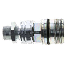 Steel DN 20 Hydraulic Coupling Socket 16 mm S Compression Ring Bulkhead ISO 14541/8434-1 D M42 x 2