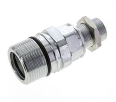 Steel DN 25 Hydraulic Coupling Socket 20 mm S Compression Ring Bulkhead ISO 8434-1 D M48 x 3