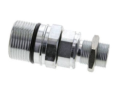 Steel DN 25 Hydraulic Coupling Socket 20 mm S Compression Ring Bulkhead ISO 8434-1 D M48 x 3