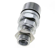 Steel DN 25 Hydraulic Coupling Socket 20 mm S Compression Ring Bulkhead ISO 8434-1 D M48 x 3