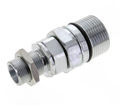 Steel DN 25 Hydraulic Coupling Socket 20 mm S Compression Ring Bulkhead ISO 8434-1 D M48 x 3
