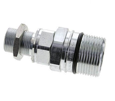 Steel DN 25 Hydraulic Coupling Socket 20 mm S Compression Ring Bulkhead ISO 8434-1 D M48 x 3