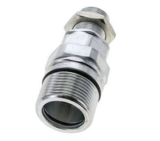 Steel DN 25 Hydraulic Coupling Socket 20 mm S Compression Ring Bulkhead ISO 8434-1 D M48 x 3