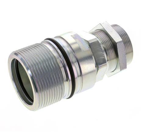Steel DN 31.5 Hydraulic Coupling Socket 38 mm S Compression Ring Bulkhead ISO 8434-1 D M70 x 3