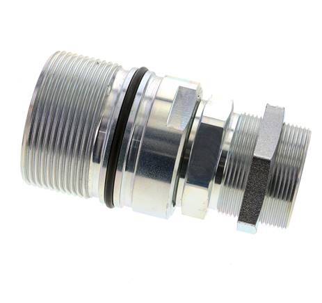 Steel DN 31.5 Hydraulic Coupling Socket 38 mm S Compression Ring Bulkhead ISO 8434-1 D M70 x 3