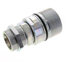 Steel DN 31.5 Hydraulic Coupling Socket 38 mm S Compression Ring Bulkhead ISO 8434-1 D M70 x 3