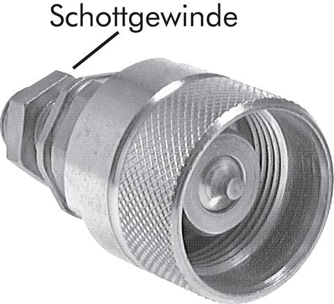 Steel DN 25 Hydraulic Coupling Plug 18 mm L Compression Ring Bulkhead ISO 8434-1 D M48 x 3