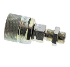 Steel DN 10 Hydraulic Coupling Plug 10 mm L Compression Ring Bulkhead ISO 14541/8434-1 D M28 x 2