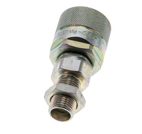 Steel DN 10 Hydraulic Coupling Plug 10 mm L Compression Ring Bulkhead ISO 14541/8434-1 D M28 x 2