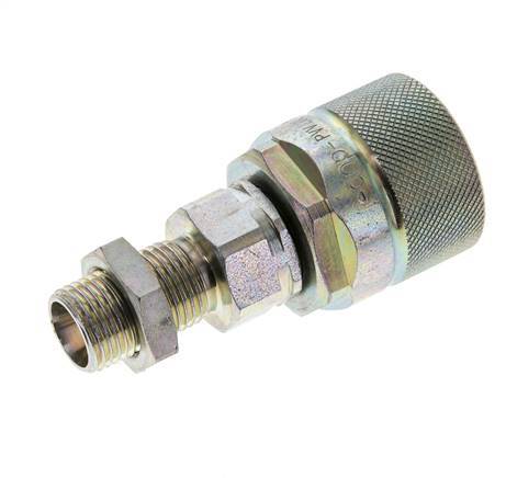 Steel DN 10 Hydraulic Coupling Plug 10 mm L Compression Ring Bulkhead ISO 14541/8434-1 D M28 x 2