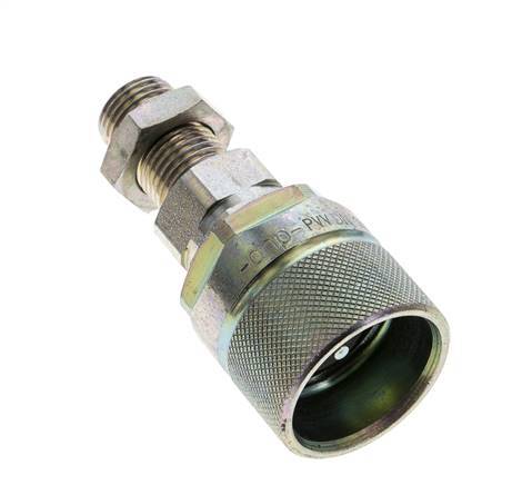 Steel DN 10 Hydraulic Coupling Plug 10 mm L Compression Ring Bulkhead ISO 14541/8434-1 D M28 x 2