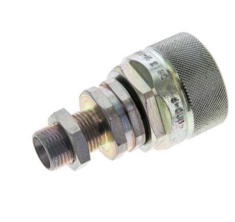 Steel DN 12.5 Hydraulic Coupling Plug 12 mm L Compression Ring Bulkhead ISO 14541/8434-1 D M36 x 2