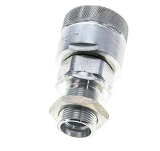 Steel DN 25 Hydraulic Coupling Plug 22 mm L Compression Ring Bulkhead ISO 8434-1 D M48 x 3