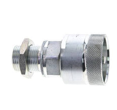 Steel DN 25 Hydraulic Coupling Plug 22 mm L Compression Ring Bulkhead ISO 8434-1 D M48 x 3