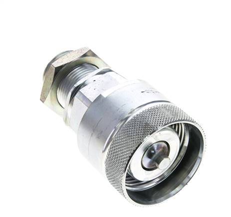 Steel DN 25 Hydraulic Coupling Plug 22 mm L Compression Ring Bulkhead ISO 8434-1 D M48 x 3
