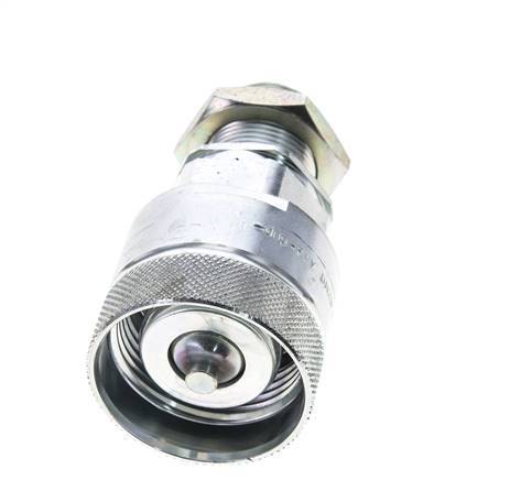 Steel DN 25 Hydraulic Coupling Plug 22 mm L Compression Ring Bulkhead ISO 8434-1 D M48 x 3