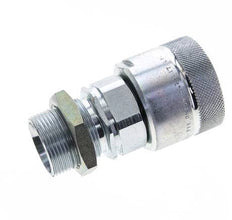 Steel DN 25 Hydraulic Coupling Plug 28 mm L Compression Ring Bulkhead ISO 8434-1 D M48 x 3