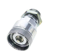Steel DN 25 Hydraulic Coupling Plug 28 mm L Compression Ring Bulkhead ISO 8434-1 D M48 x 3